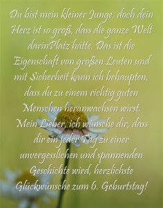 Glückwünsche zum 6. geburtstag Geburtstagswünsche und Sprüche